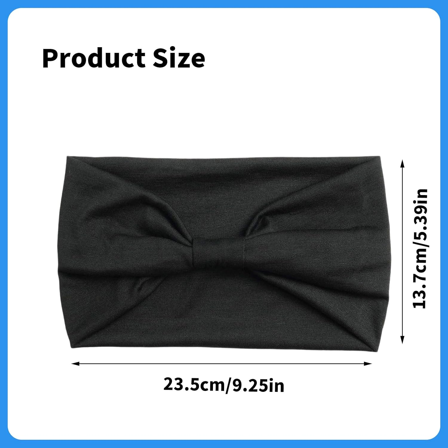 Culinavog Elastic Hair Band Set, 3 Pieces Wide Elastic Soft Hair Bands, Portable Summer Wide Headband, Multicoloured for Women, Non-Slip Headband for Women, Workout, Fitness (3 Colours) image number 6