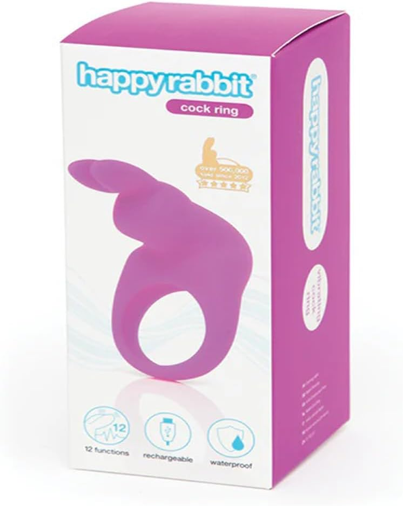 Happy Rabbit Rechargeable Silicone Rabbit Cock Ring Purple image number 1