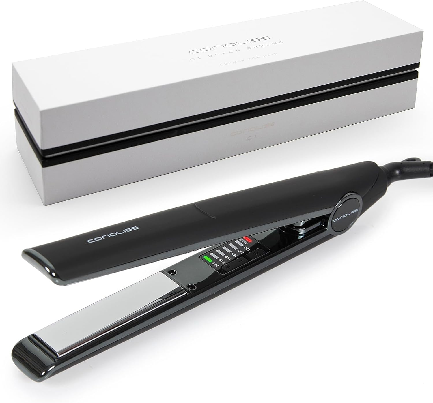 Corioliss C1 Digital Hair Straightener for Women Professional Titanium Plates Flat Iron (White Copper)