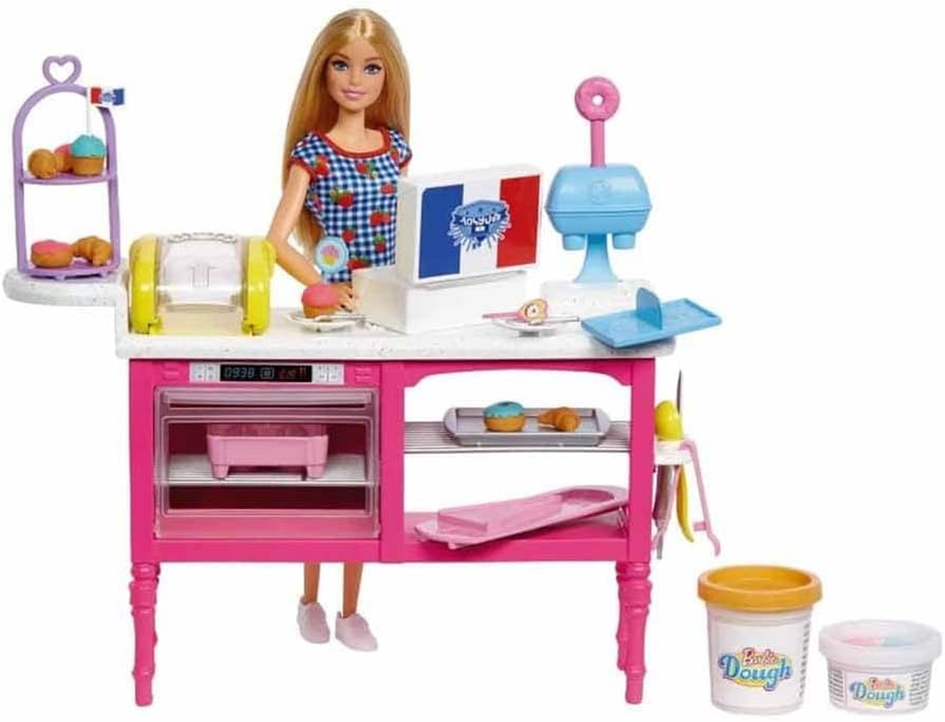 Barbie Doll and Accessories, &ldquo;Malibu&rdquo; Doll and 18 Pastry-Making Pieces Including Sculpting Dough and Molds, It Takes Two Caf&eacute; Playset image number 2