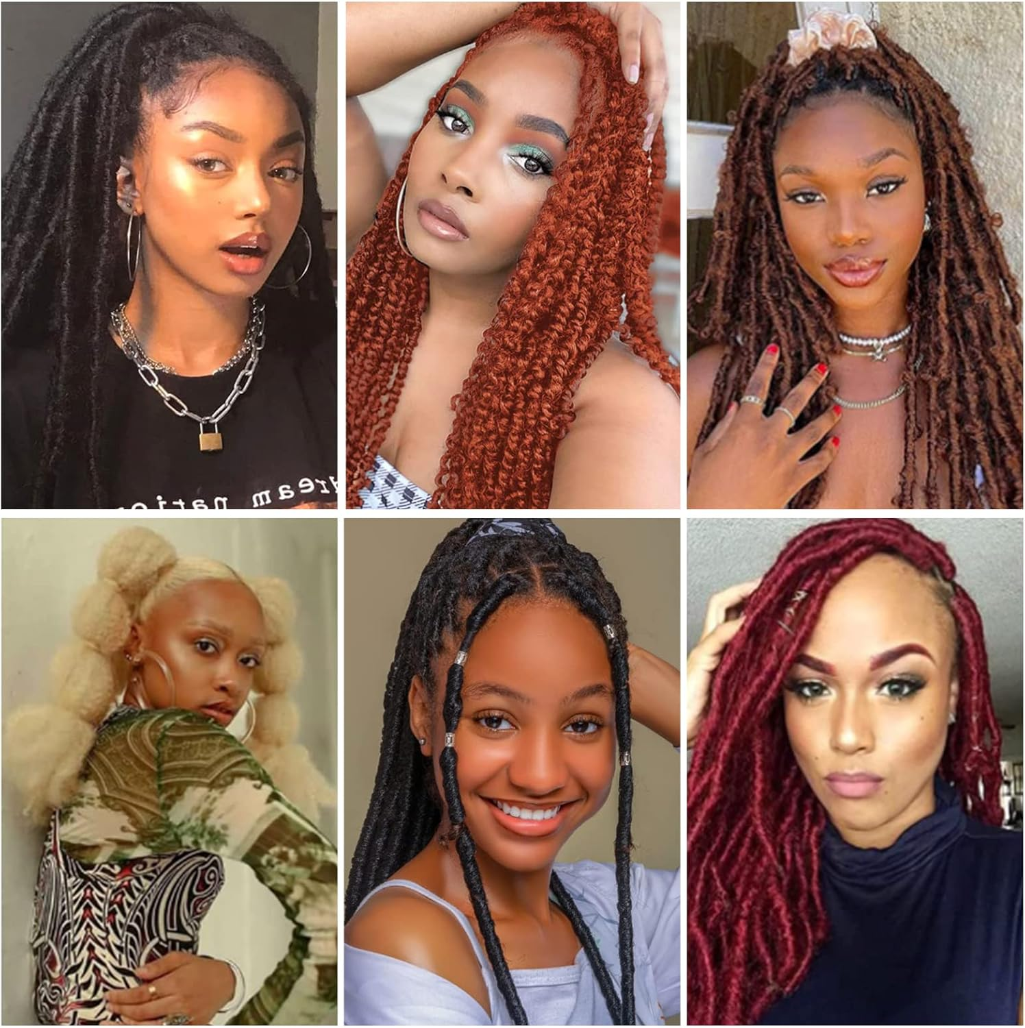 24 Inches, 8 Packs Pre-Separated Springy Afro Twist Hair, Synthetic Marley Crochet Braiding for Distressed Soft Locs Extension for Black Women (24 Inches, 4#) image number 3