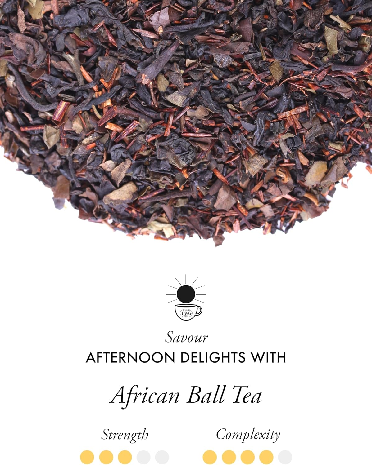 TWG Tea | African Ball Tea | Black Tea | Orchids & Spices | Haute Couture Tin, 100G | Gift Set image number 2