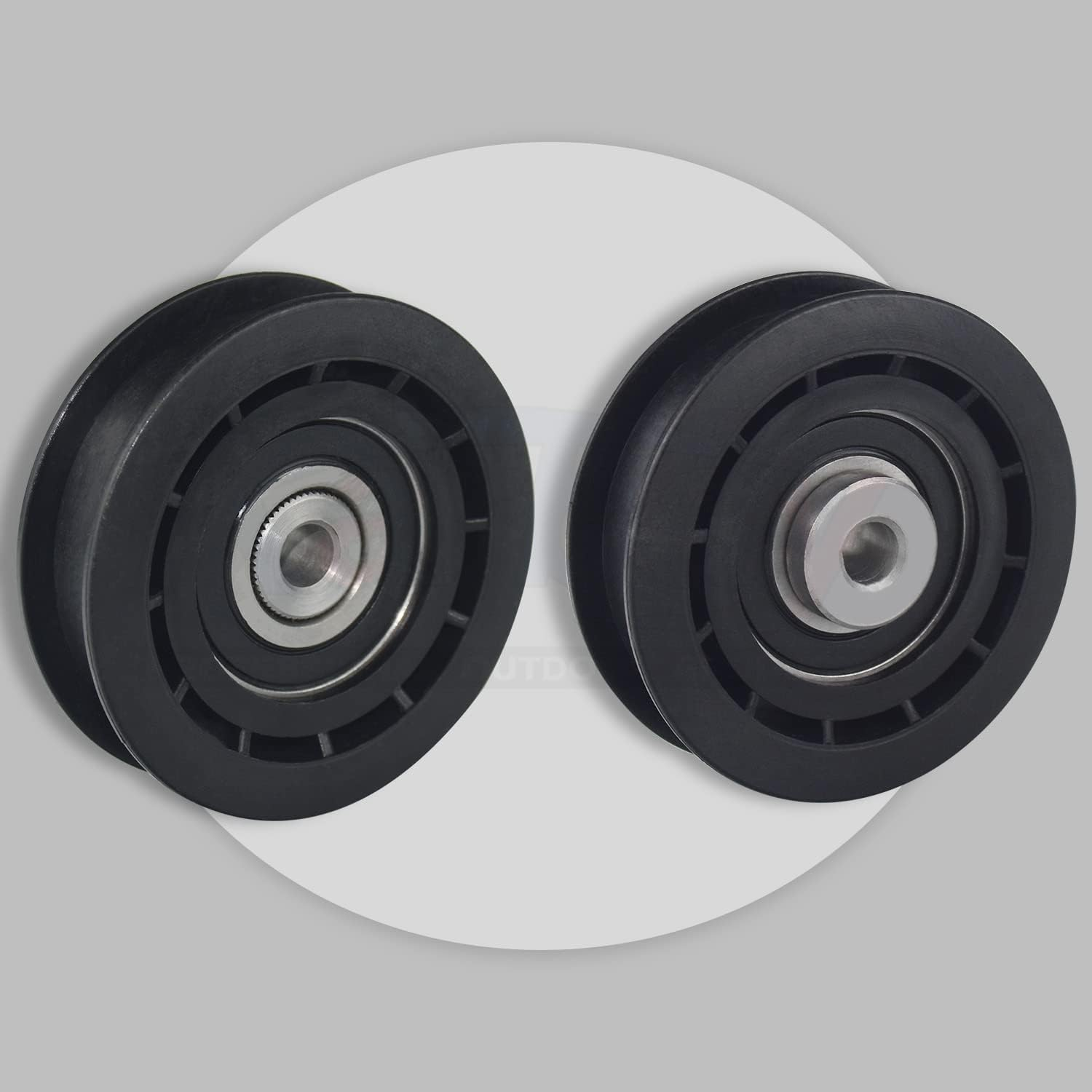 2 Pack 120-7082 Idler Pulley Compatible with Toro 30" Time Master & Turf-Masters for Exmark Commercial 30 Walk-Behind- 2-1/4 Inch Flat Dia Flat Idler Pulley image number 5