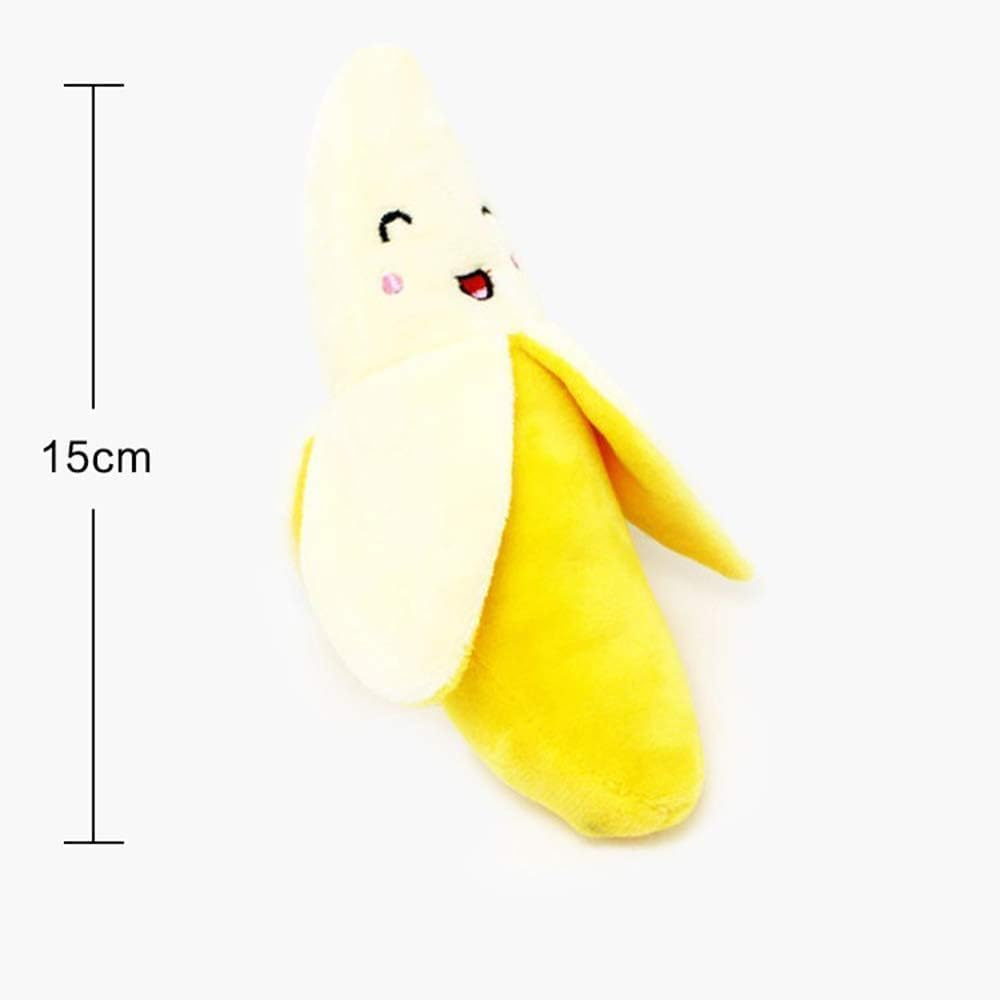 Gammaeon Plush Banana Chew Toy for Small Animals - Durable Rodent Toy with Yellow Colour (Pack of 1) image number 1