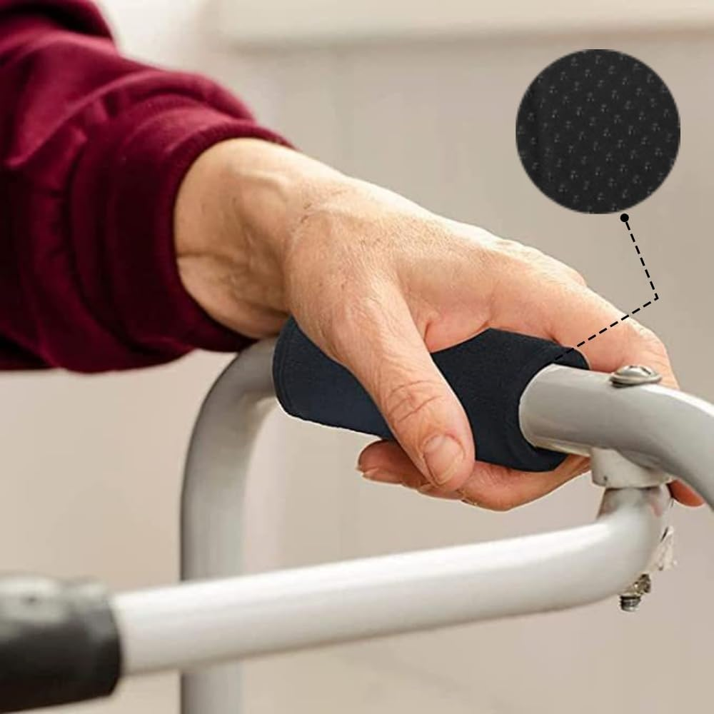 Naisfei 1 Pair Walking Aid Armrest Pad Rolling Walker Foam Hand Grips for Walkers Padded Hand Padding for Walker Armrest Cover Walker Coasters Walker Hand Grips Chair Arm Pads