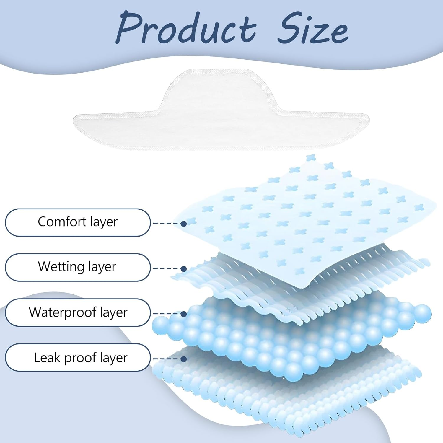 Piriuuo 50 Pcs Sweat Pads for Collar, Disposable Collar Protectors for Shirts Self-Adhesive, Invisible & Unflavored Neck Collars Sweat Pads for Women Men against Sweats & Stains image number 4