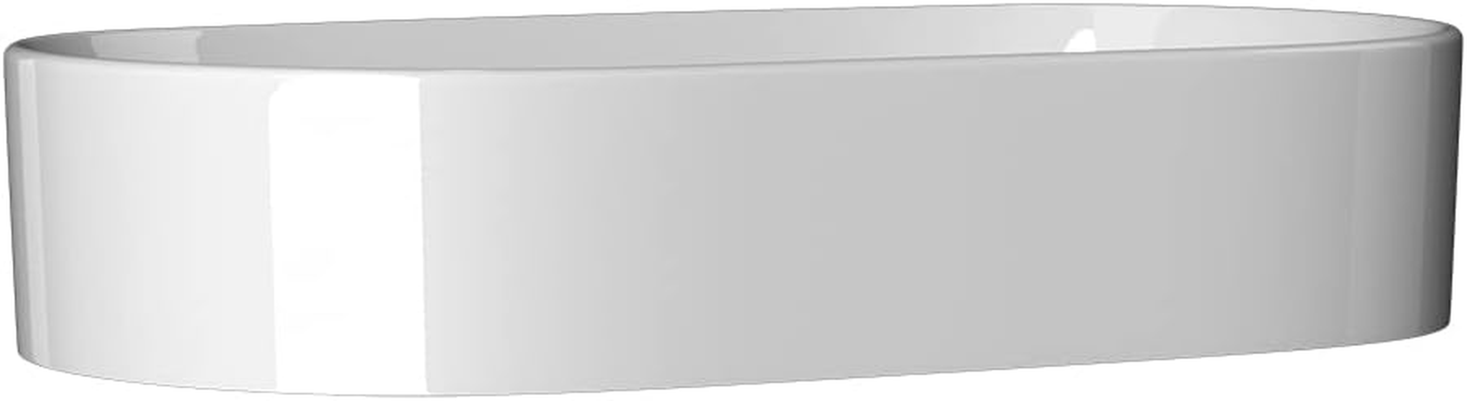 Cefito Bathroom Basin Vanity Sink, Ceramic Hand Wash Basins Vessel Sinks above Counter Top Tools Basin Home Improvement, Oval High Gloss Finish Scratch-Resistant White