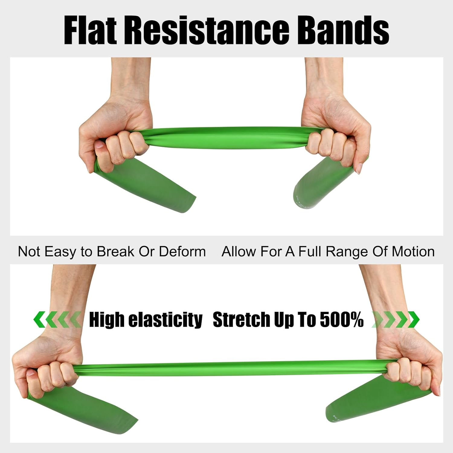 Kiemeu Pilates Bands Resistance for Women Exercise Stretch Bands for Physiotherapy, 1.8M Latex Flat Band image number 6