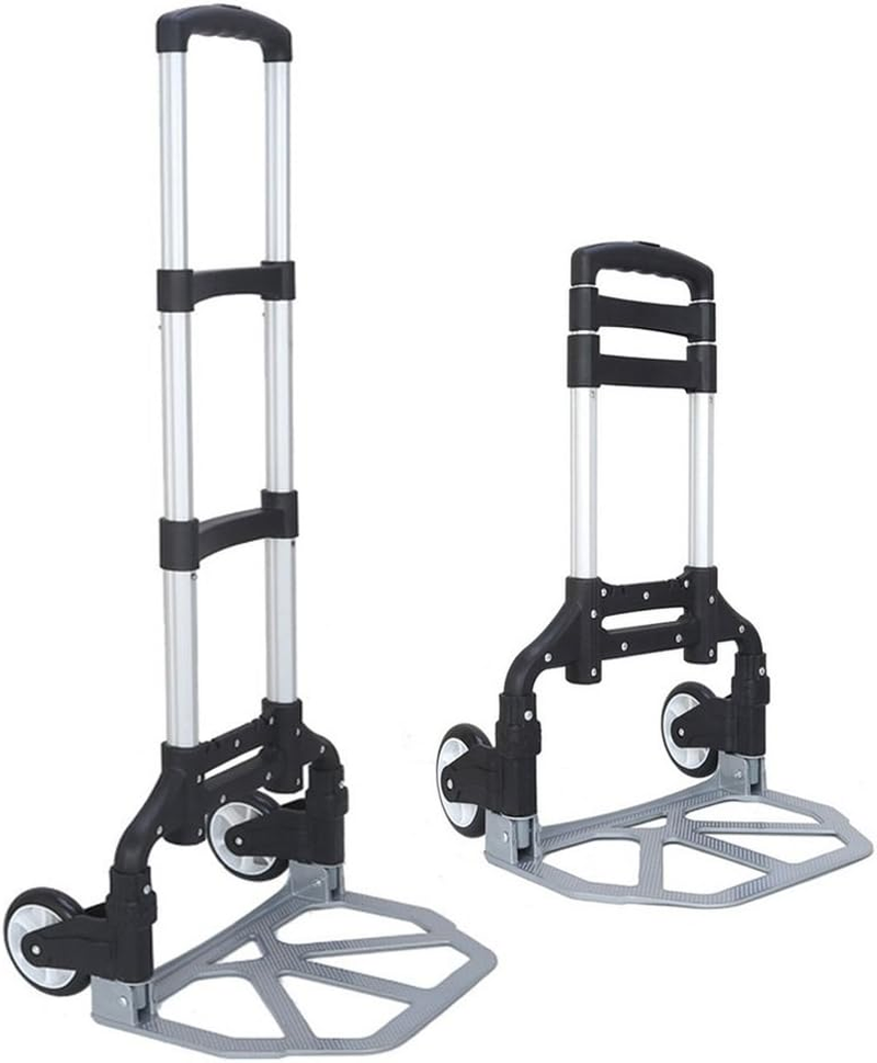 FCH Folding Hand Truck Aluminum Portable Folding Hand Cart 165Lbs Capacity Hand Cart and Dolly Ideal for Home, Auto, Office,Travel Use image number 5