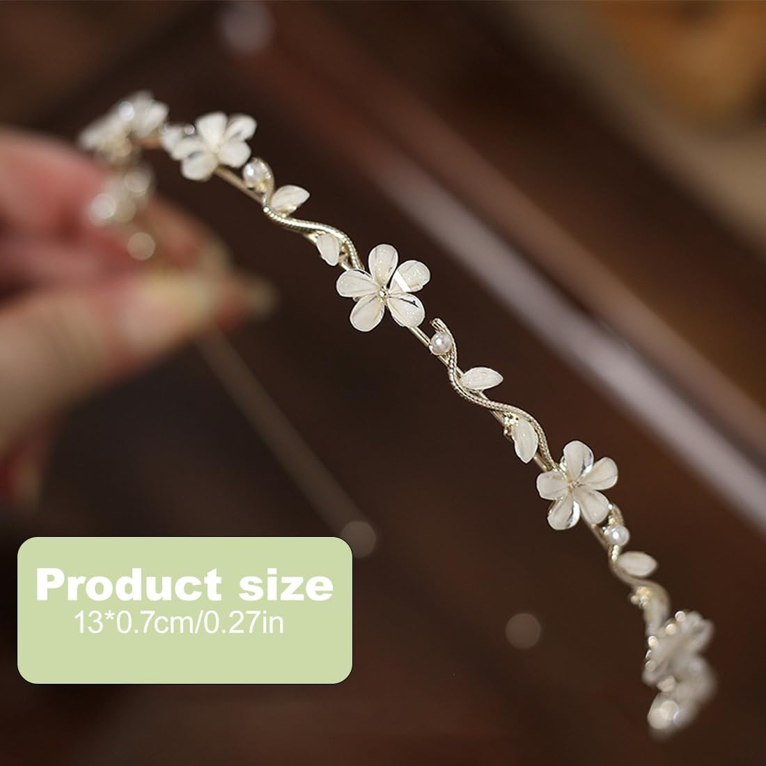 MIRKUZI Fashion Headbands for Women, 1 Communion Headband for Girls and Bride, Silver Hair Accessories, Perfect for First Holy Communion, Weddings and Special Occasions image number 3