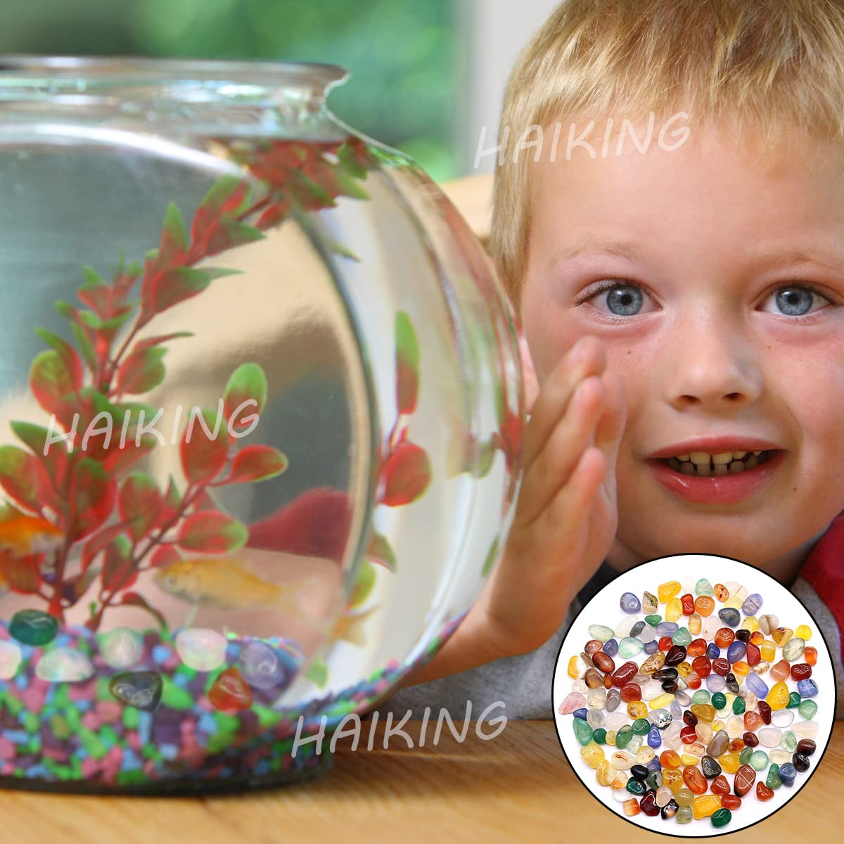 Tumbled Stones, 0.33LB Mixed Natural Gem Stones for Jewelry Making, Vase Filler, Home Decoration, Lucky Stones