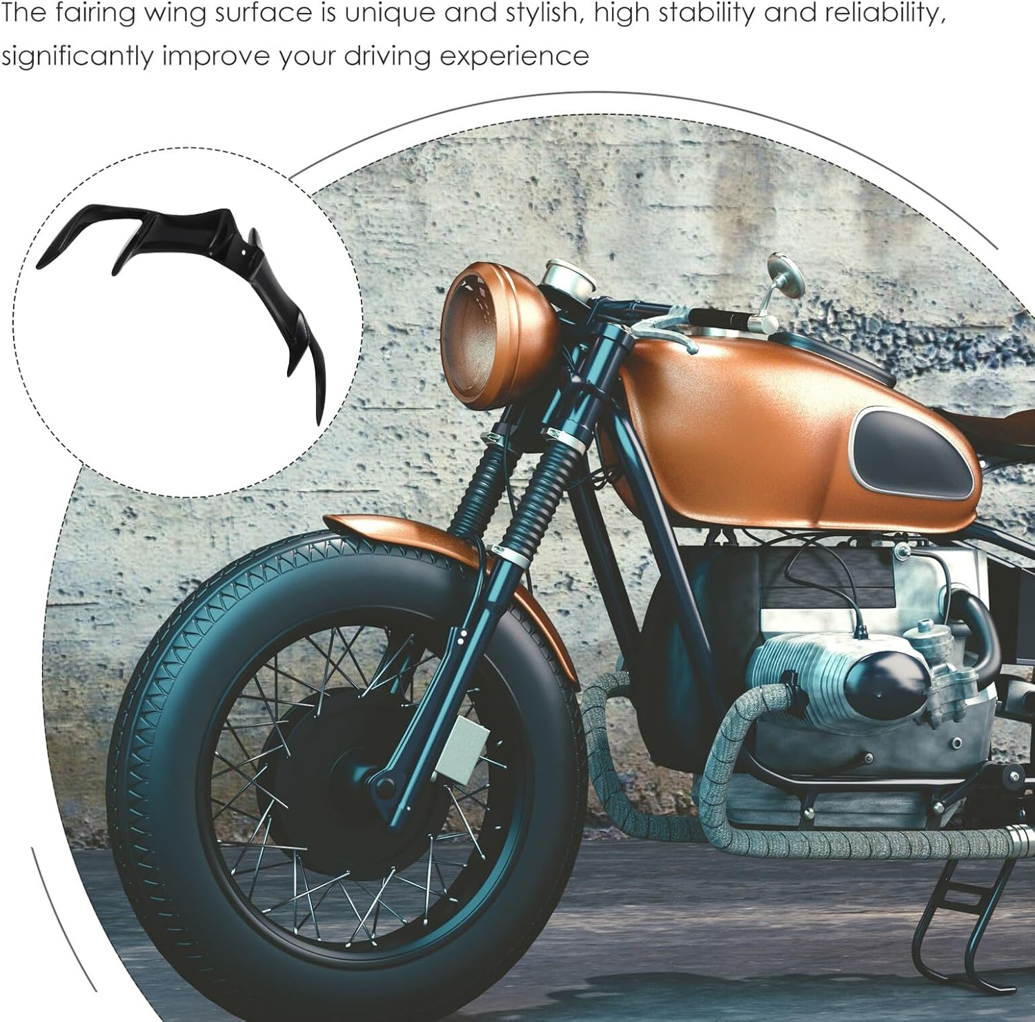 Sosoport Motorcycle Protective Cover Winglet Professional Fairing Winglet Decorative Spoiler Compatible for Yamaha Yzfr Motorcycle Accessories image number 6