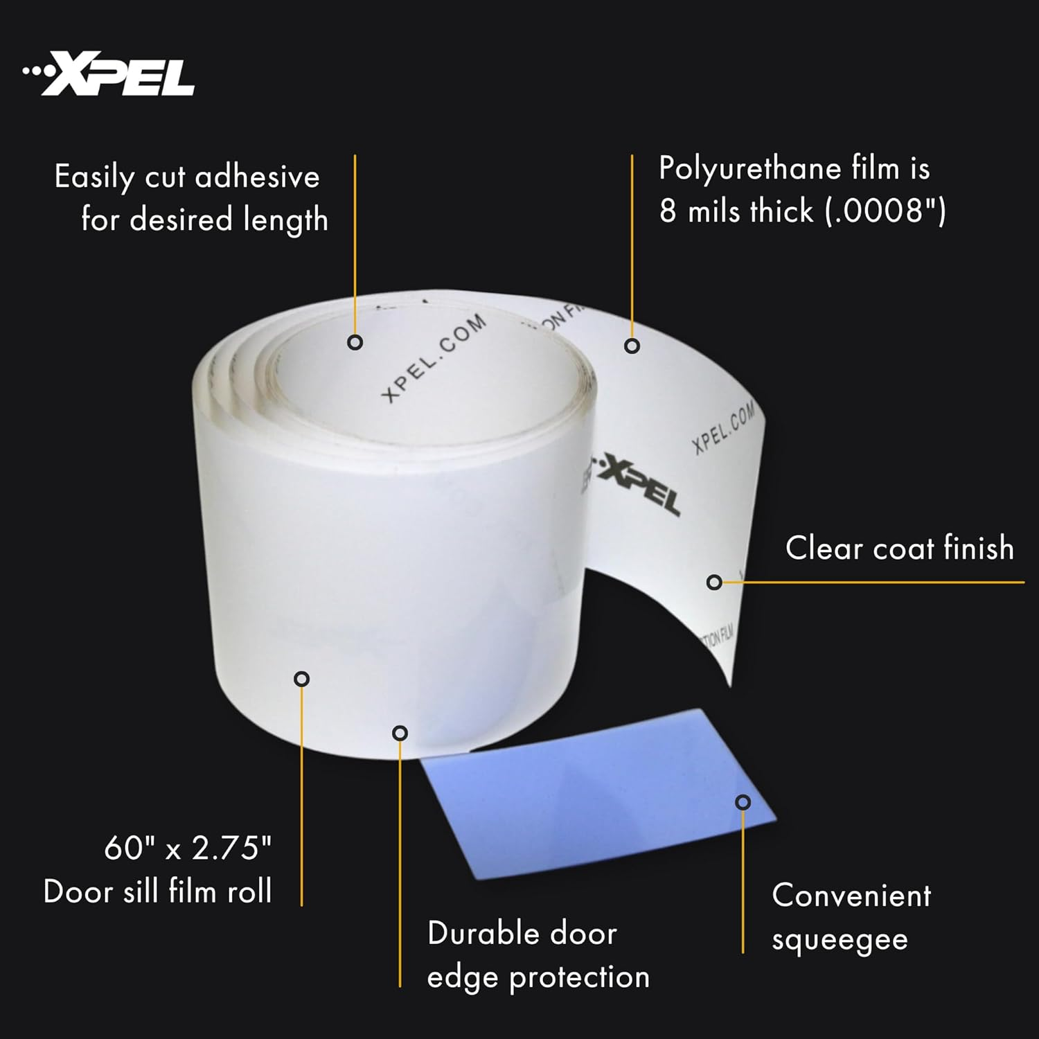 XPEL Universal Door Sill Kit, Clear, 2.75 Inch X 60 Inch