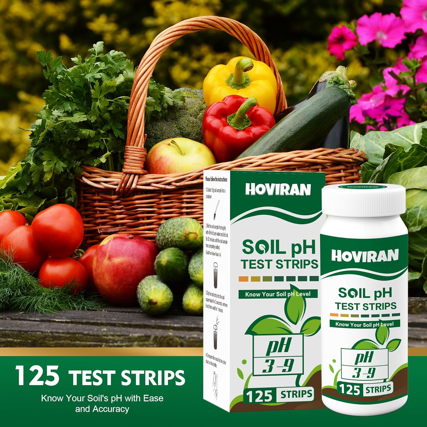 Soil Ph Test Kit (3-9 Range) 125 Soil Ph Tester Strips&ndash; Quick & Accurate Soil Testing for Gardens Lawns Farms Grass Flower Vegetable Compost Plants image number 5