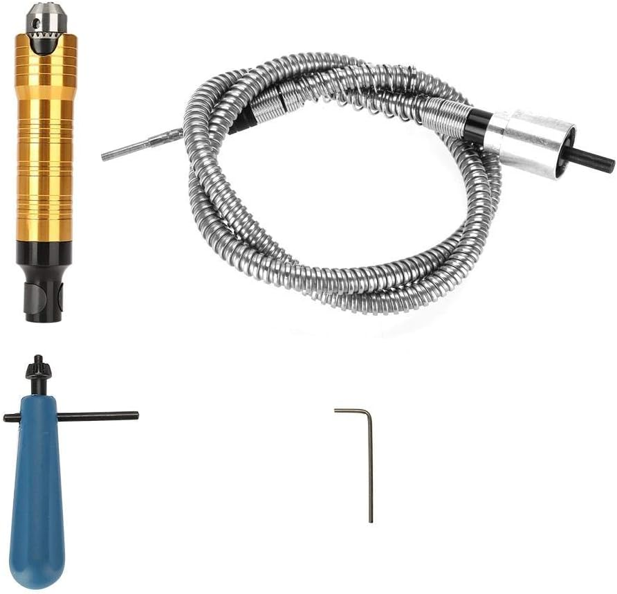 Flexible Shaft Grinder 6Mm, Flexible Shaft Flexible Flex Shaft 0.5-6.5Mm Chuck Handle for Polishing, Engraving, Drilling, Cutting, Grinding, Carving, Shaping and Sanding image number 3