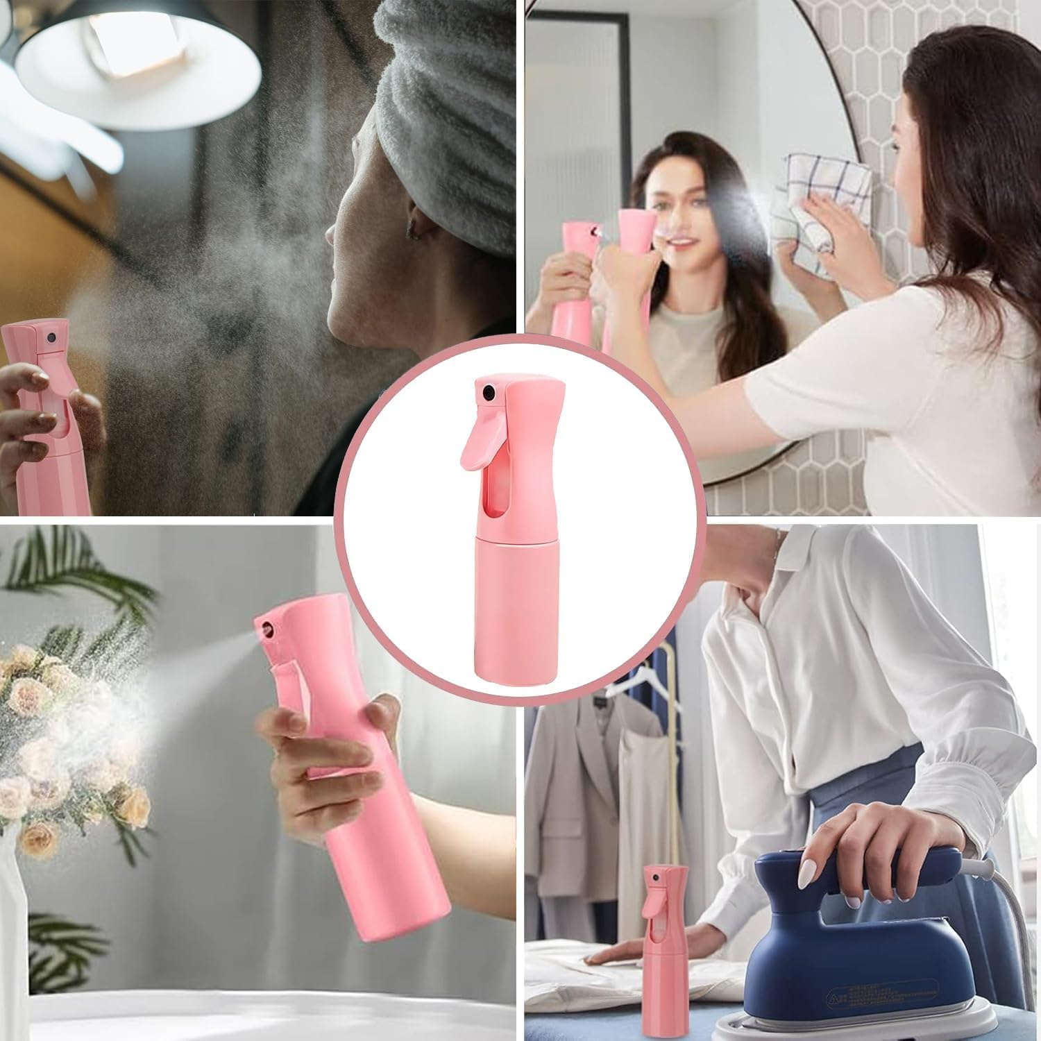 Fine Continuous Spray Bottle, 1Pc Hair Spray Misting Bottle,Hair Water Spray Bottle,Continuous Mister Water Spray Bottle,200Ml image number 2