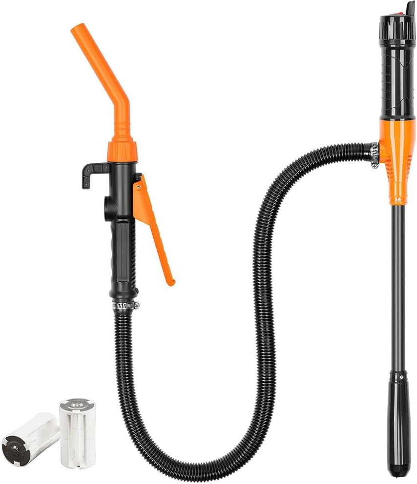 HPAMR Portable Electric Oil Pump Portable Transfer Pump Battery Operated Electric Pump Portable Power Battery Pump Outdoor Auto Repair Liquid Delivery Pipe Pump for Gas, Fuel, Diesel, Water Transfer image number 1