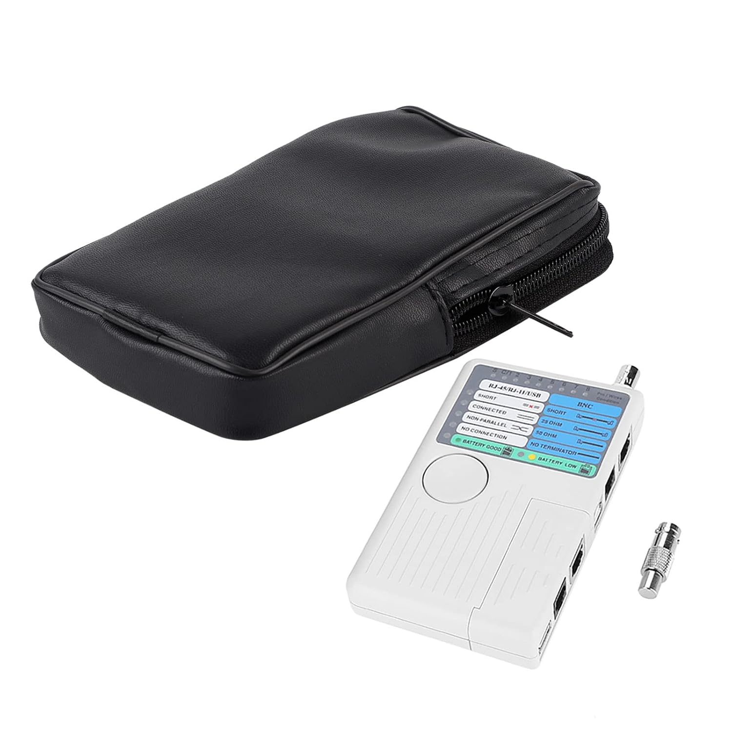 Network Cable Tester LAN USB Line Fault Tracker Meter, 4In1 RJ11 RJ45 BNC Cable Testing Device with Remote, Ethernet Wire Diagnostic Detector image number 1