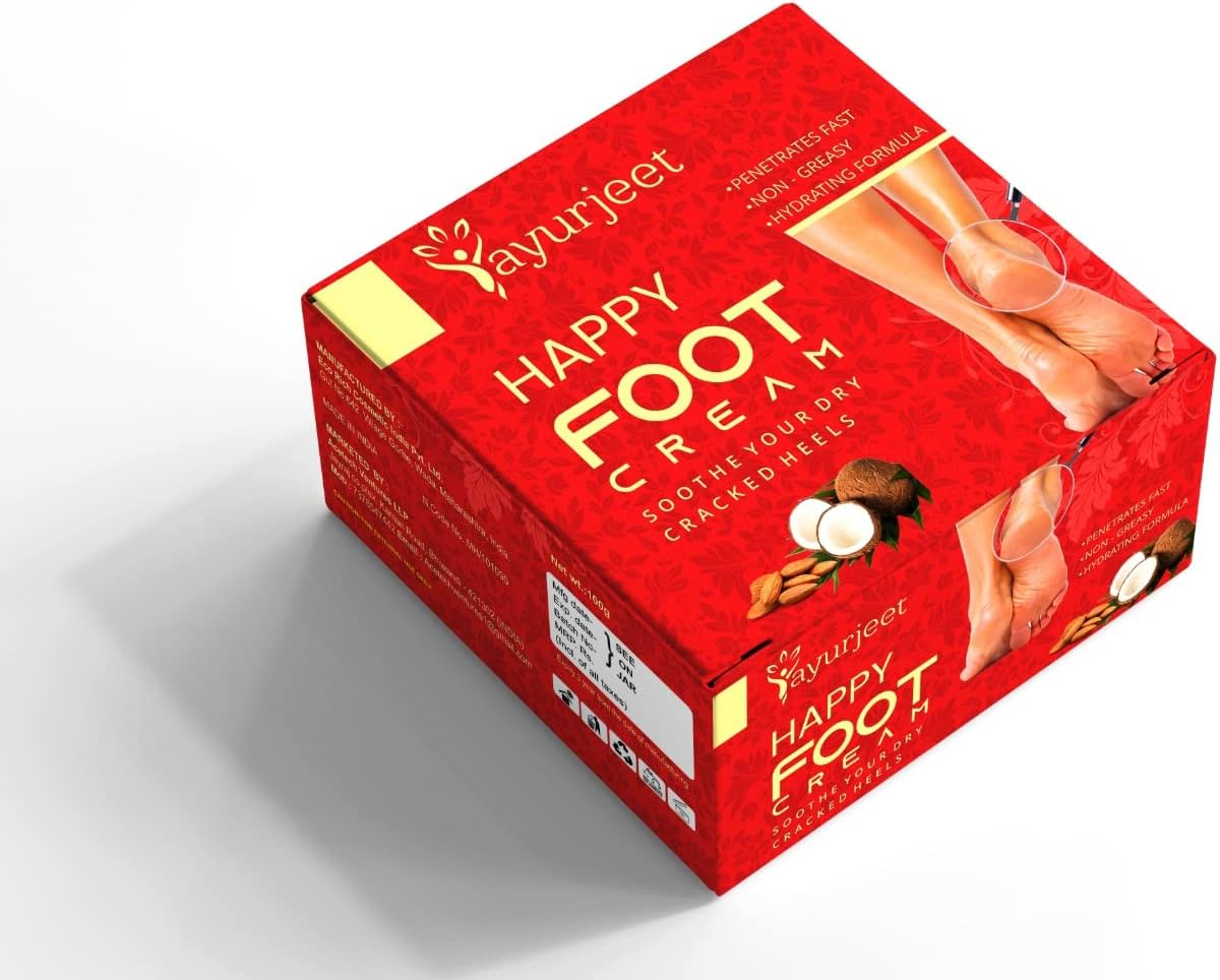 Ayurjeet Herbals Foot Crack Cream for Rough, Dry and Cracked Heel, Feet Cream for Heel Repair | with Aloe Vera Extract |Lavender Oil | Neem Extract | Coconut Oil |Patchouli Oil (100 G) image number 1