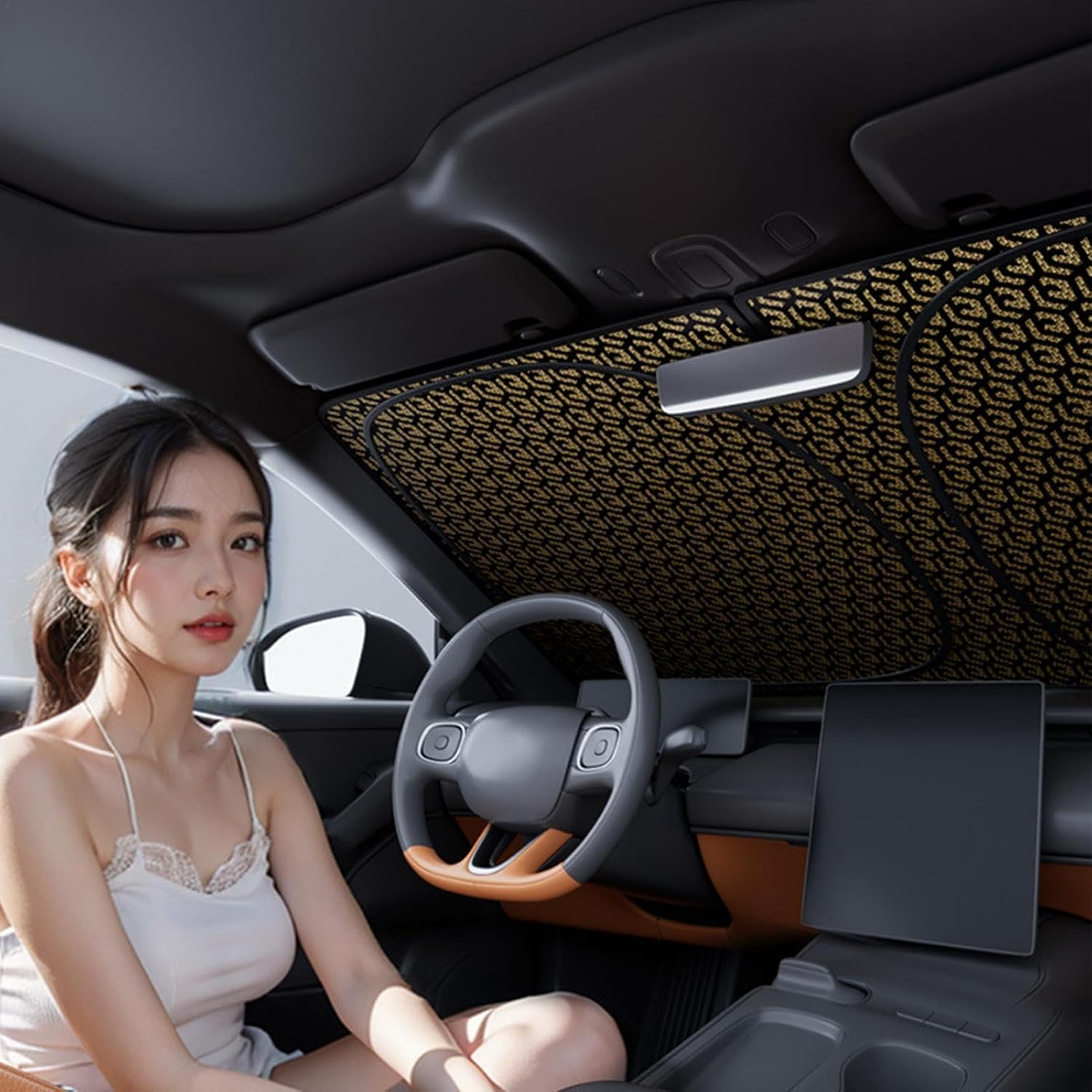 Car Sunshade, Car Windshield Sunshade, Windshield Sunshade for Cars - RV, Truck Car Accessories, Colorful Automotive Windshield Sunshade image number 4