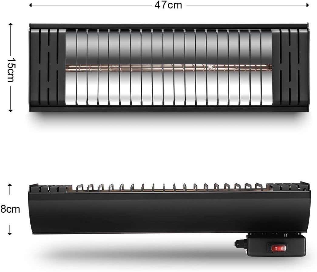 Maxkon Electric Infrared Heater 2000W Outdoor Patio Halogen Heater Freestanding Wall Mount Ceiling image number 5