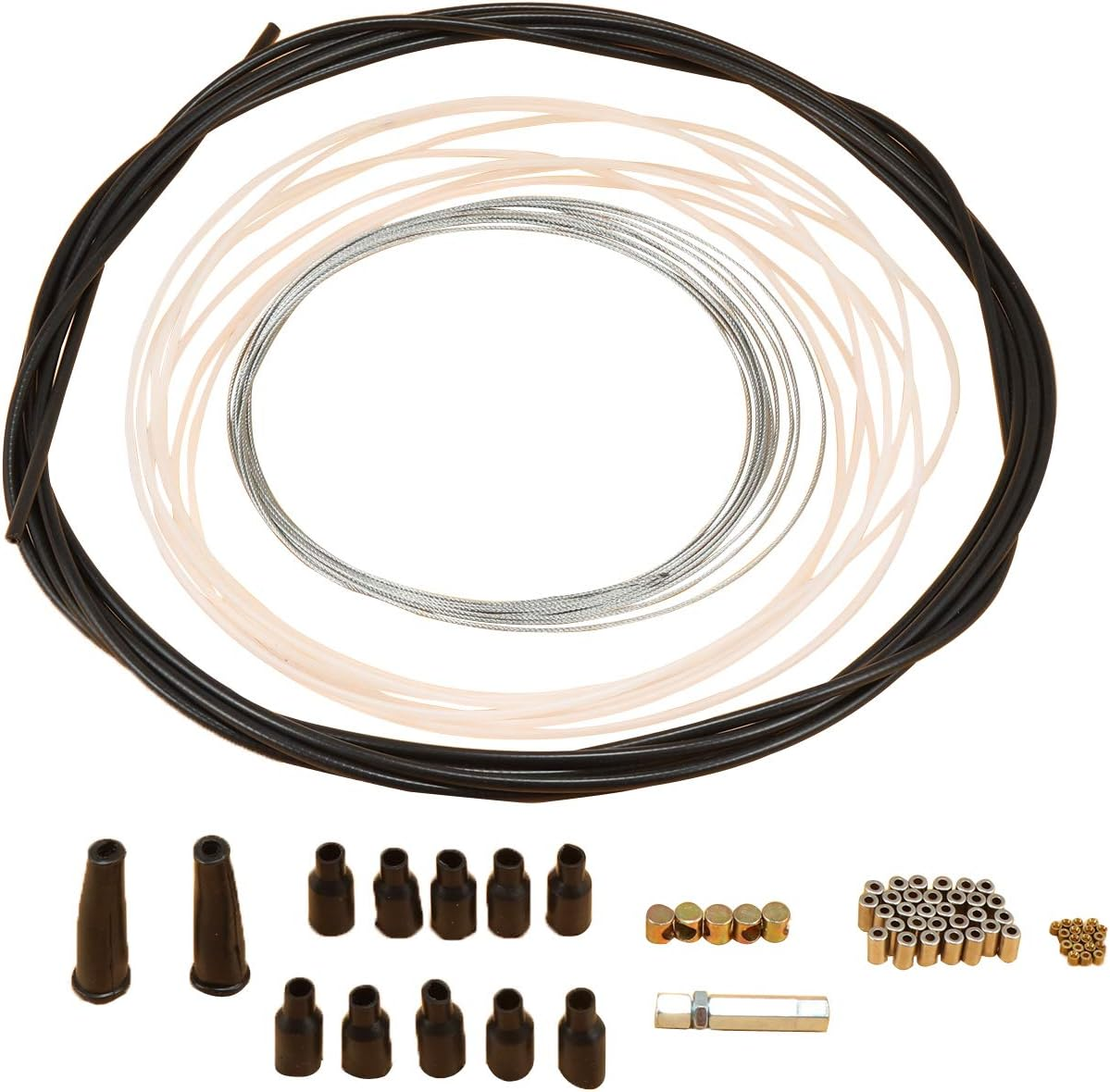 Sthus 5 Metres Motorcycle DIY Throttle Cable Kit Nipples Ferrules for Pit Dirt Bike image number 1