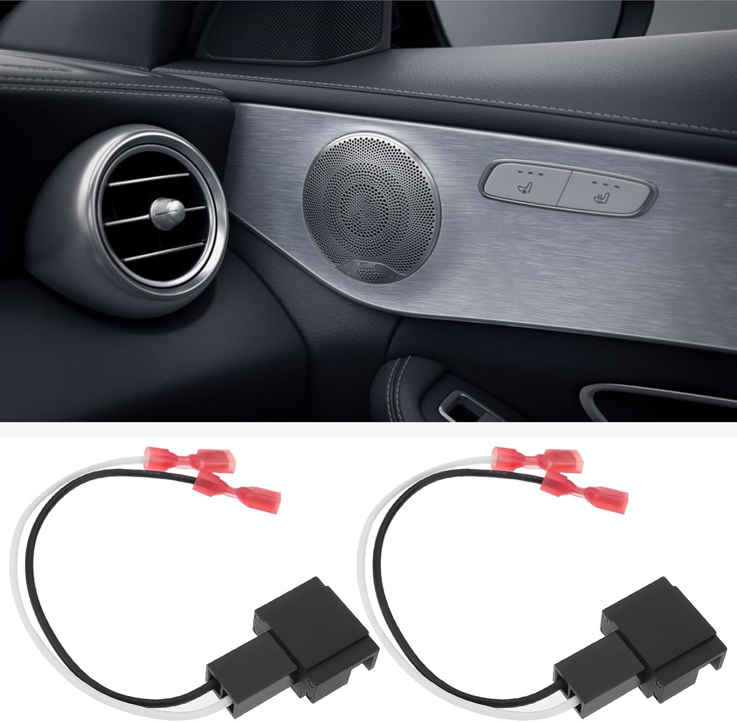 Emsea 4Pcs Car Speaker Adapters Plug Lead Connectors Cable Compatible with Mercedes a B C E image number 4