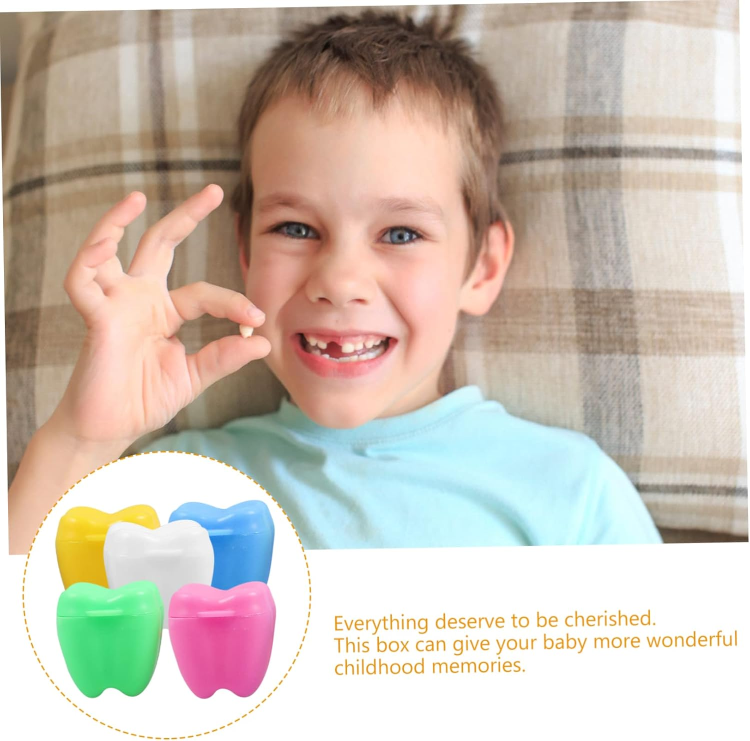 Yardwe 20Pcs Boy Girl Tooth Saver Boys and Girls Tooth Case Keepsake Box Mixed Box for First Portable Holder image number 6