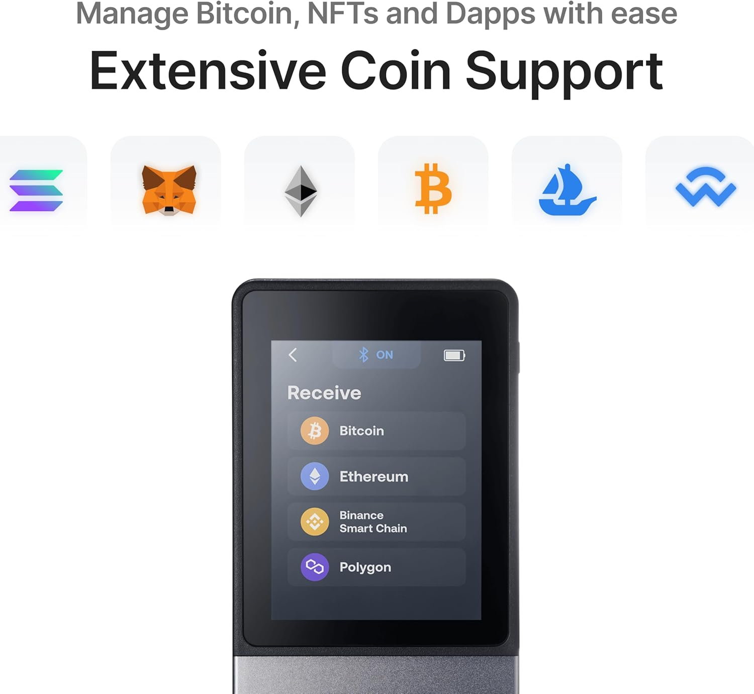 Secux Neo X - Crypto Wallet W/Intuitive Touchscreen, Bluetooth & USB-C, Manage Bitcoin, Ethereum, Nfts, Tokens, & Cryptocurrency with Military-Grade Security and User-Friendly Interface image number 6