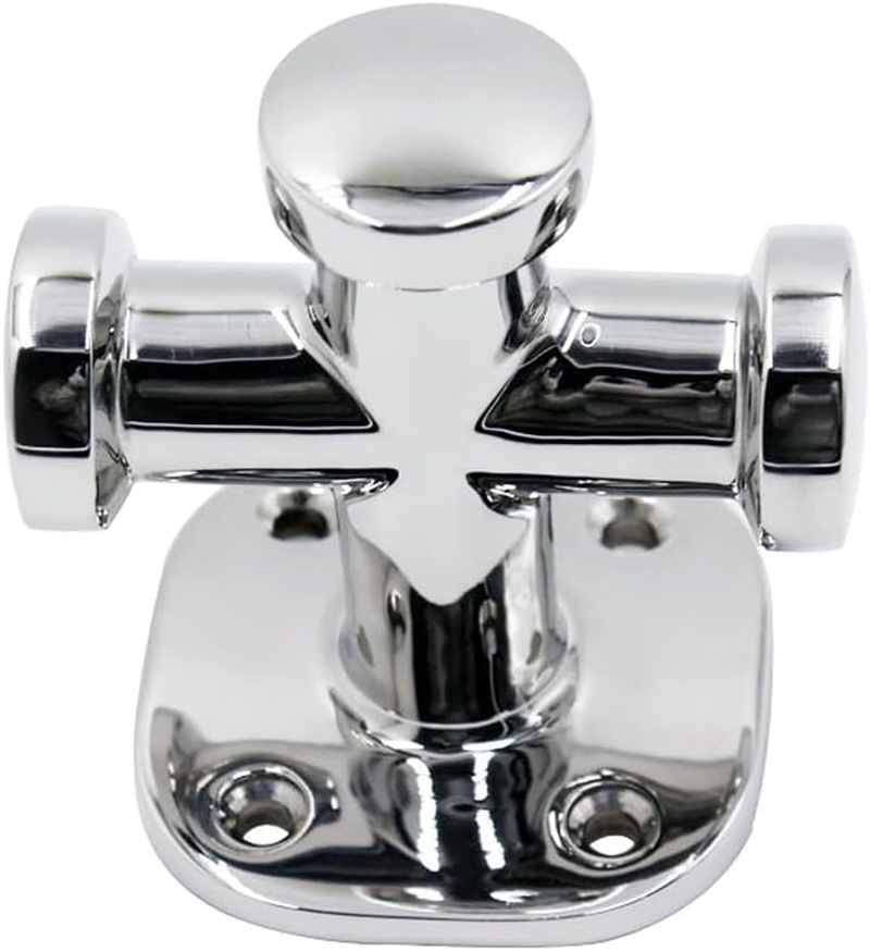 Single Cross Bollard Marine Mooring Bollard Heavy Duty Rope Cleat 316 Stainless Steel Rustproof Mooring Bit Cleat Deck Hardware for Boats Yachts Auto 81 * 82Mm image number 6