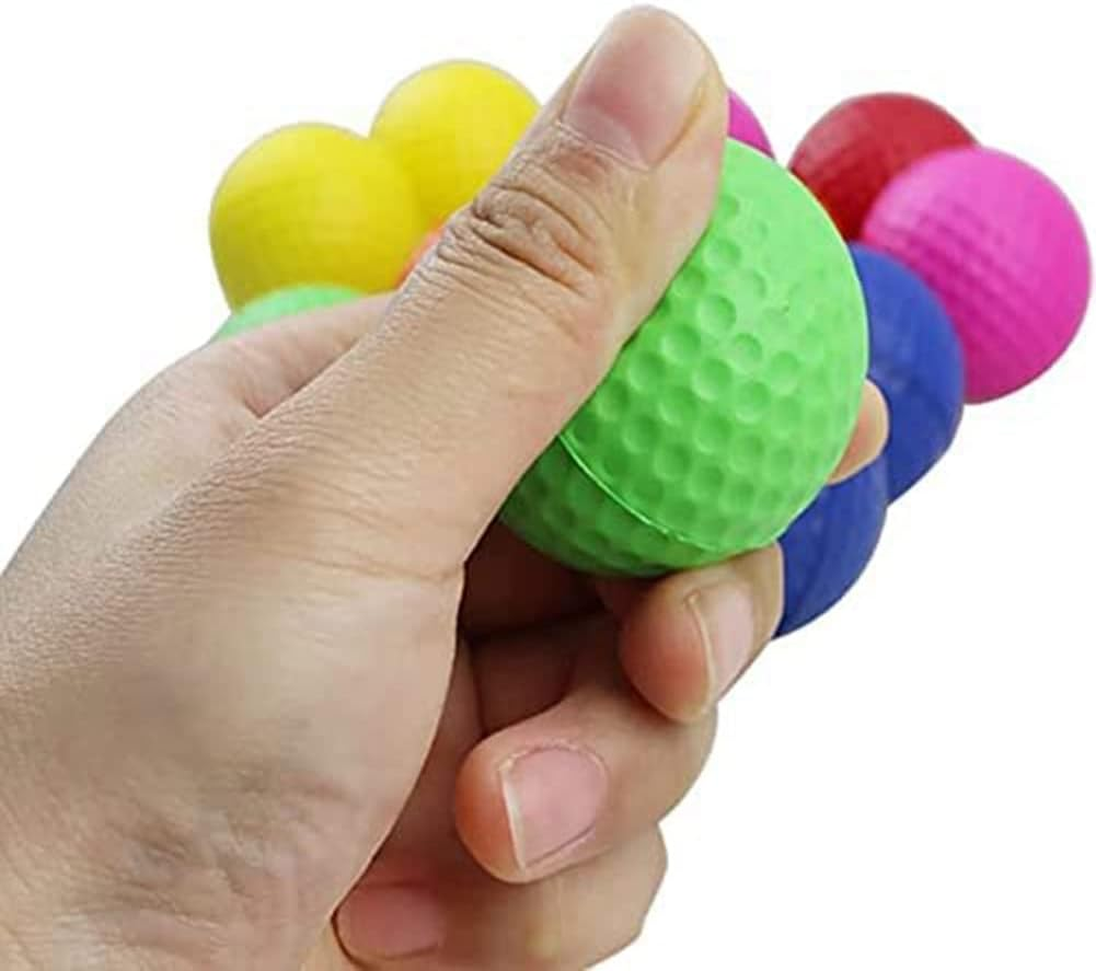 Aribrnten 20 Pcs Air Golf Practice Balls,Foam Ball,Golf Training Indoor and Outdoor, for Backyard Hitting Mat,White image number 4