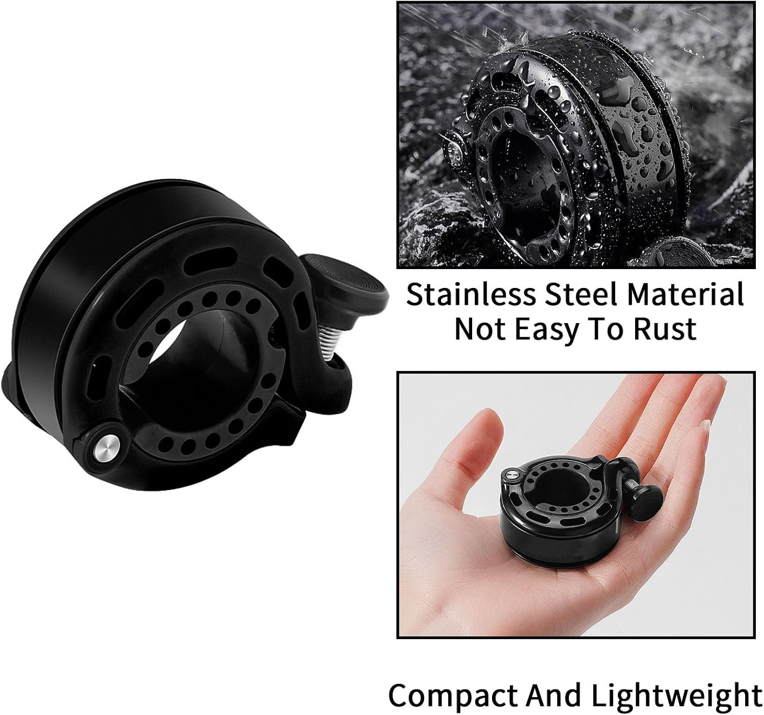 Bike Bell, Aluminum Alloy Bicycle Bells for Adults Max 110 DB Fit 22.2-31.8 Mm Handlebar, Waterproof Rustproof Cycle Bells Bike Horn with Loud Crisp Clear Sound for Mountain Road Bikes Scooter image number 5