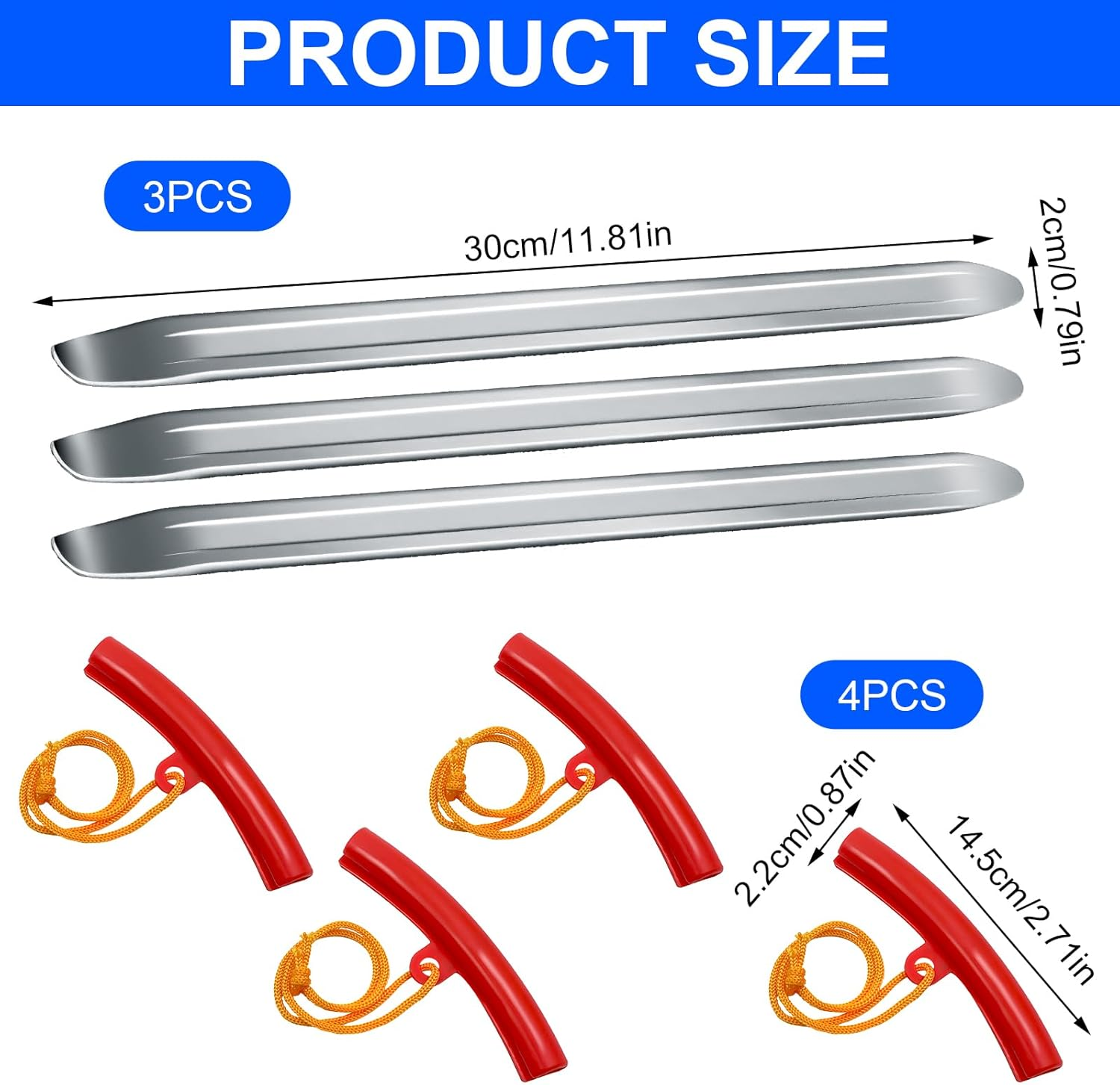 DAWRIS Set of 3 Tyre Lever 30 Cm with 4 Rim Protectors, Tyre Winding Aid with Wheel Rim Protectors, Tyre Remover Tyre Change Tool for Motorcycle, Bicycle, Car image number 3