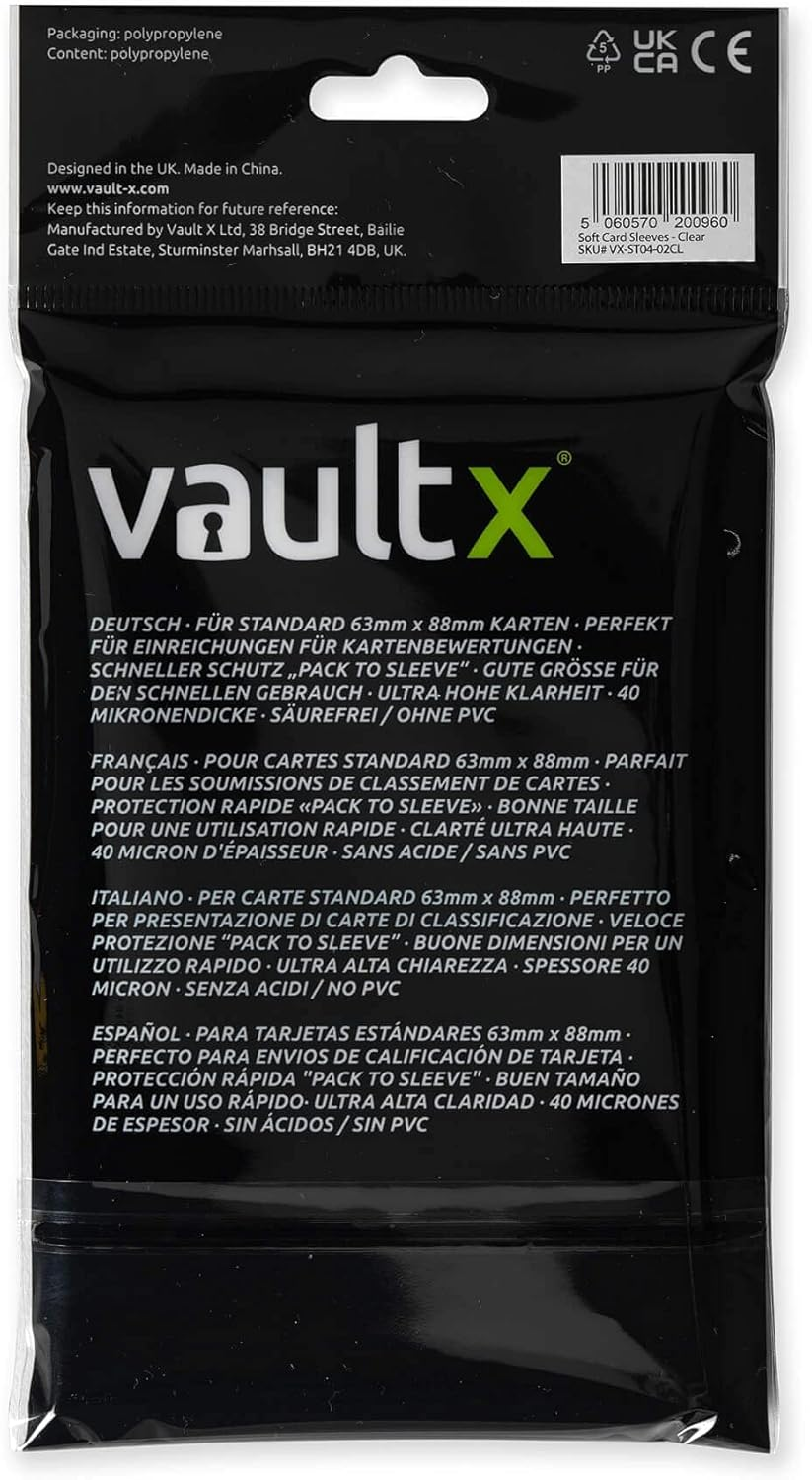 Vault X Trading Card Penny Sleeves, Soft, High Clarity, Inner Sleeves, Collectible Card Games, Sports, TCG (200 Pack) image number 4