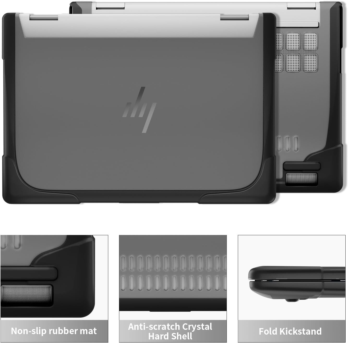 Jarttarn Compatible with 14 Inch HP Envy X360-14 2024 2-In-1 Laptop Protective Shell - Heavy Duty Rugged Hard Shell Cover Frosted Heat Dissipation and anti Drop (Rose) - Red image number 6