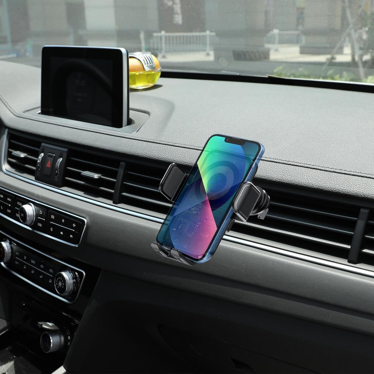 Car Mount Wireless Charger, Fast Charging 15W Car Phone Holder Charger Super Magnetic, Car Mount Bracket with Air Vent and Magnetic Wireless Charging, Hiding Hovering Car Mount Puchen image number 4