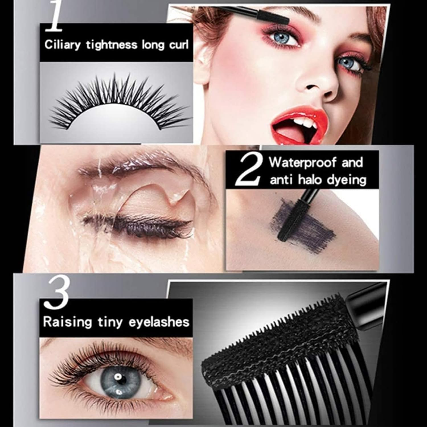 My Amazing Lashes 4D Volume & Length Silk Fiber Mascara - Long-Lasting, No Smudge, Build Voluminous Eyelashes - Smudge Proof & Lengthen (Black, 1PC) image number 4