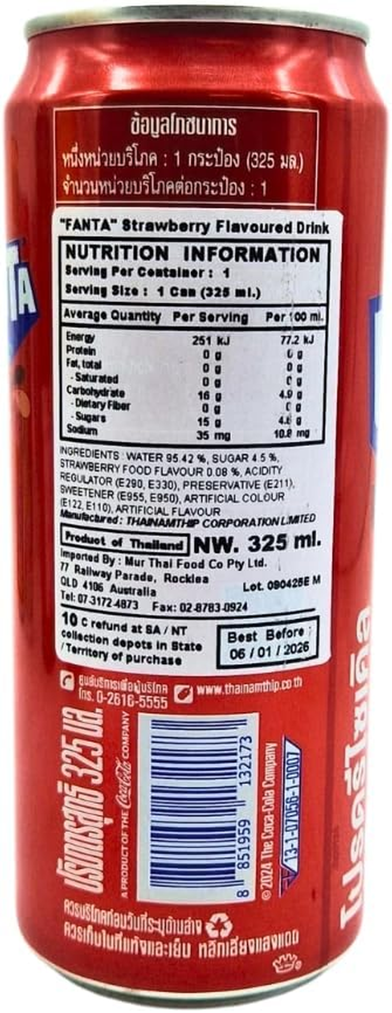 Fanta Strawberry Drink 325Ml