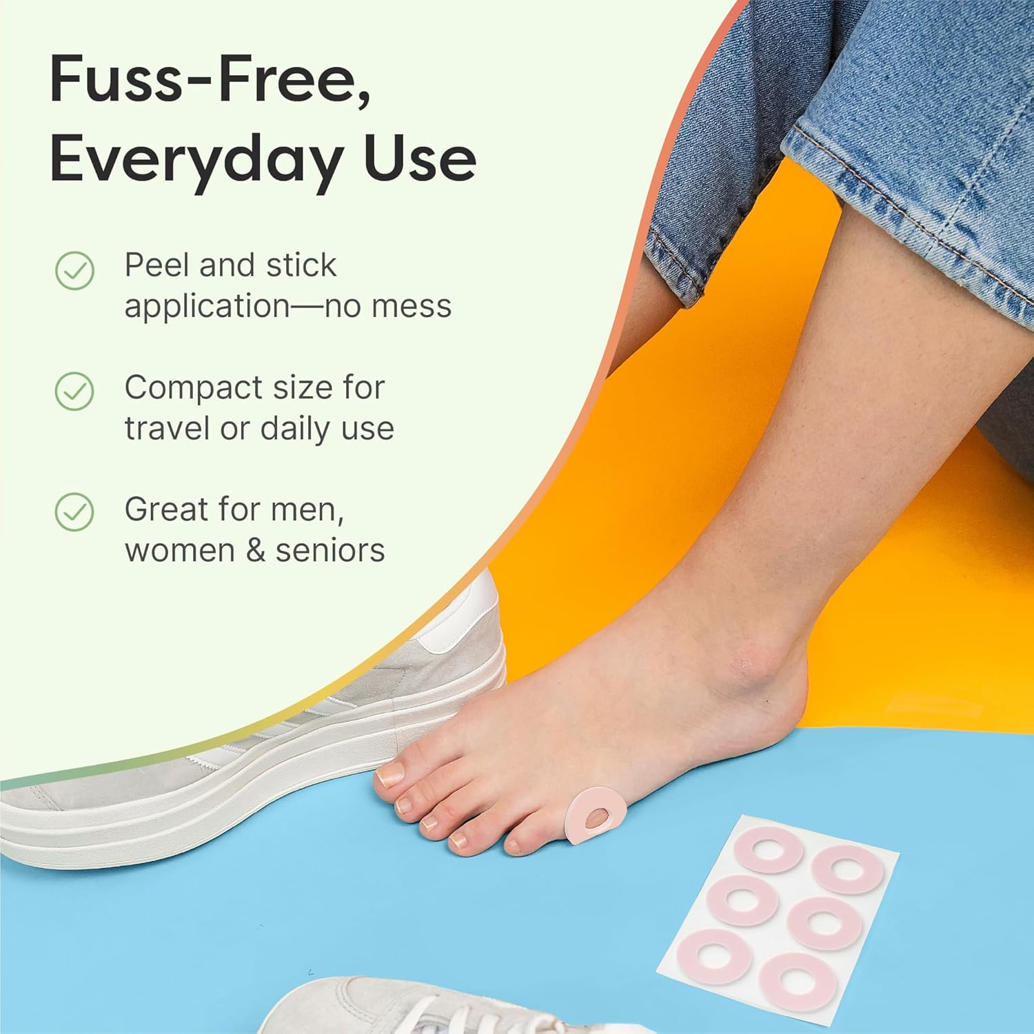 Zentoes Soft Foam Callus Cushions Waterproof Pads Toe and Foot Protectors (48 Count) image number 6