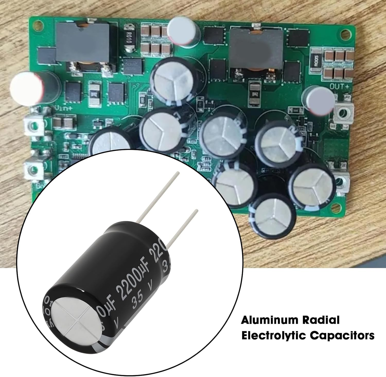 10Pcs 2200Uf 35V Aluminum Radial Electrolytic Capacitors 16X25Mm RM7.5 105C image number 4