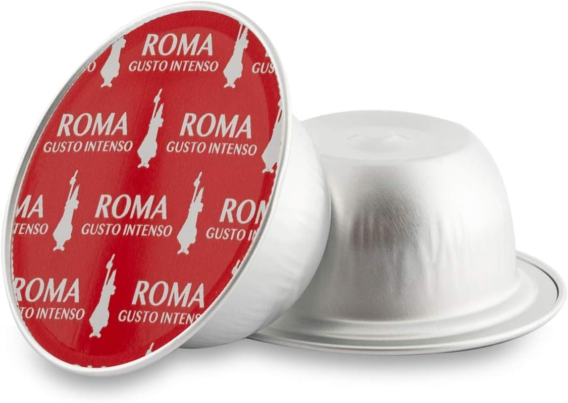 Bialetti - Coffee Capsules ROMA Blend, Medium-Dark Roast, 8 Boxes of 16 Capsules (128 Total) Compatible with Bialetti Capsule Machine