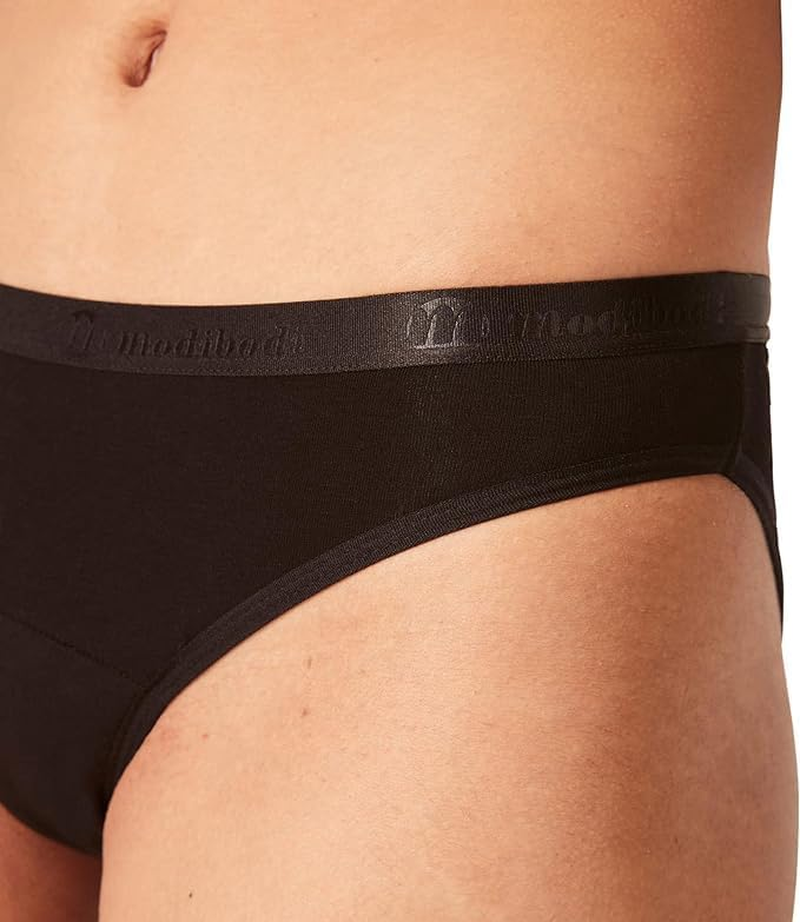 Modibodi Bikini Bottom Style Period Pants Heavy-Overnight Leak Proof Cotton Undies for Women image number 4