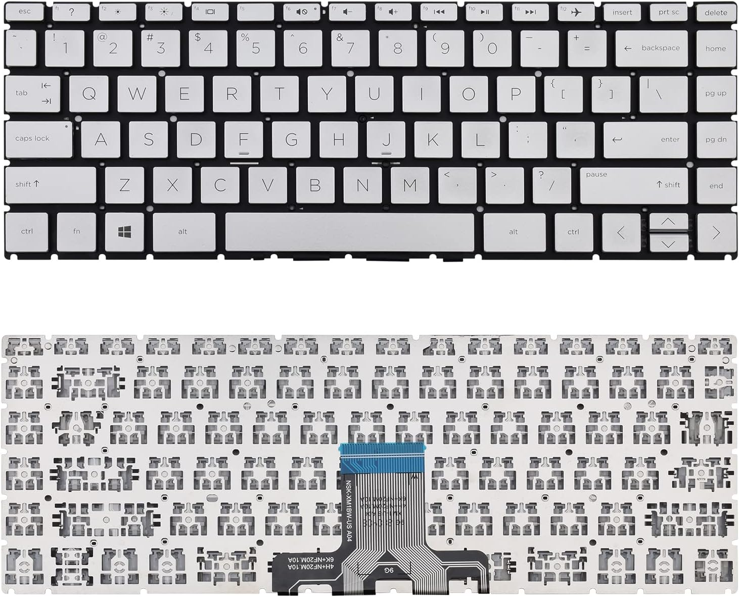 SUNMALL Replacement Keyboard Compatible with HP 14-CK 14-CD 14-Cm 14-DG 1 Black US Layout (Black without Backlit)