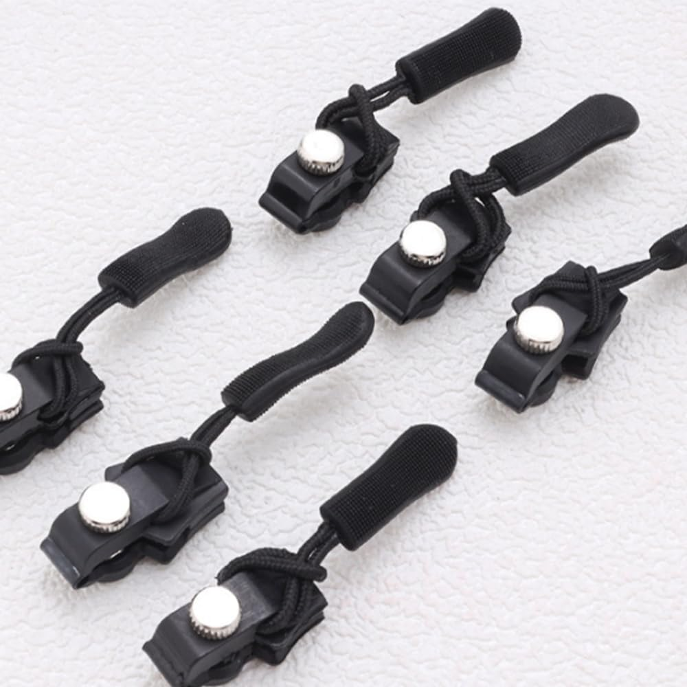 24 Pcs Zipper Repair Kit, Mixed Sizes Universal Zipper Replacement Slider,Black. Fixed Cloth Zipper Pull Fixer. Used for Crafts and Sewing Coats, Jacket, Jeans, Backpacks,Tents, Luggage Bags Etc Puller For. image number 6