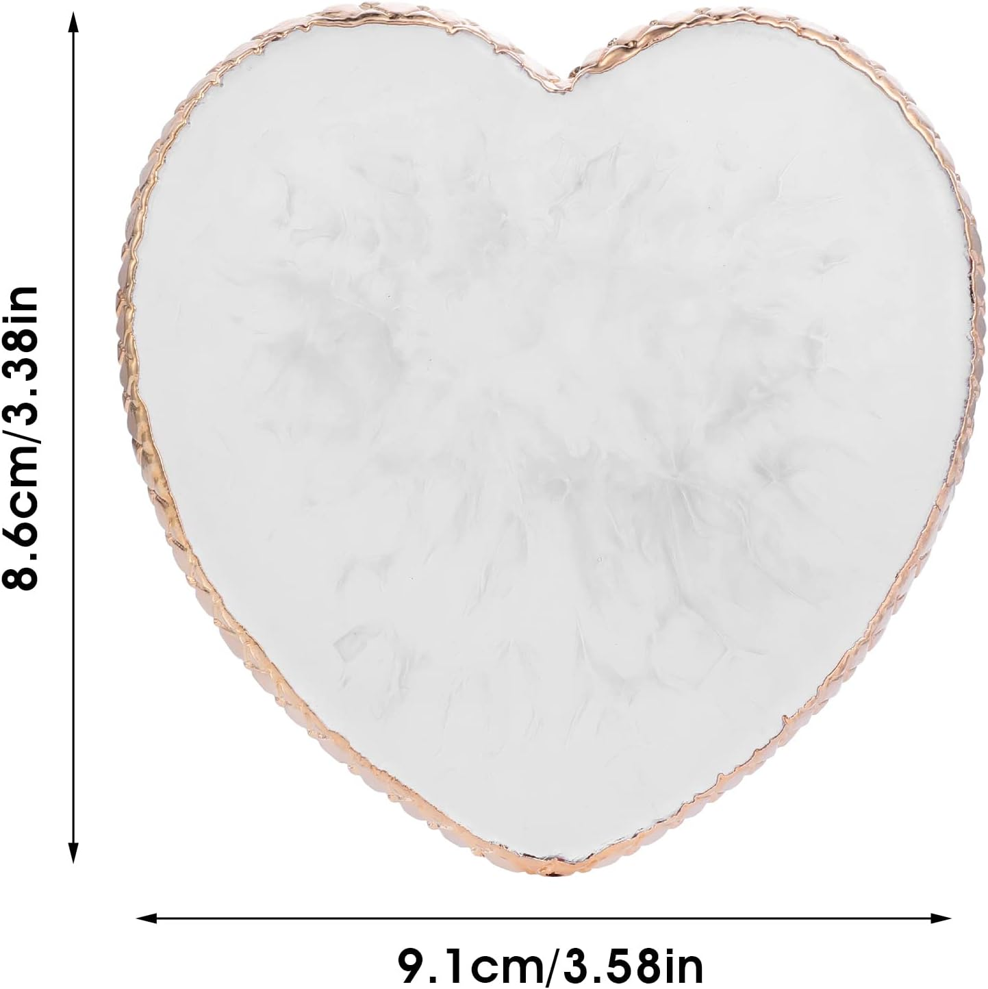 Resin Nail Art Palette Nail Mixing Palette Polish Color Mixing Plate Golden Edge Nail Holder Display Board Heart Shape Cosmetic Mixing Tools image number 1
