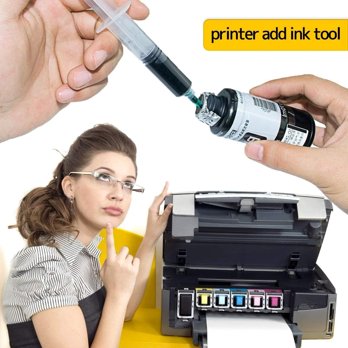 Syringe Set with Blunt Needle, 1Ml 3Ml 5Ml 10Ml 20Ml Syringes with 14G 15G 16G 18G 20G Blunt Needles and Syringe Cap for DIY Craft Glue Refill Industrial Use (80Pcs) image number 4