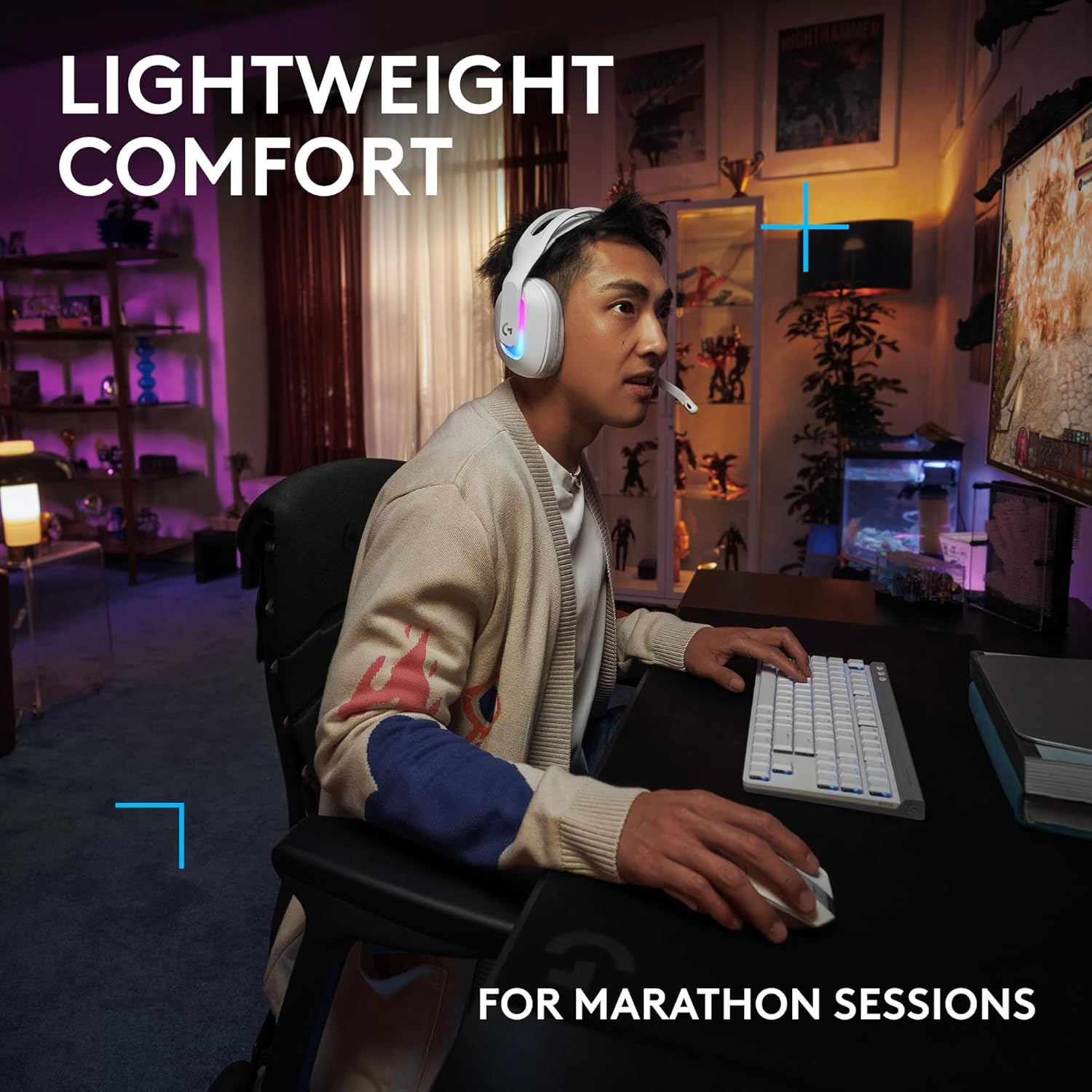 Logitech G522 Lightspeed Wireless Gaming Headset - White - White image number 6