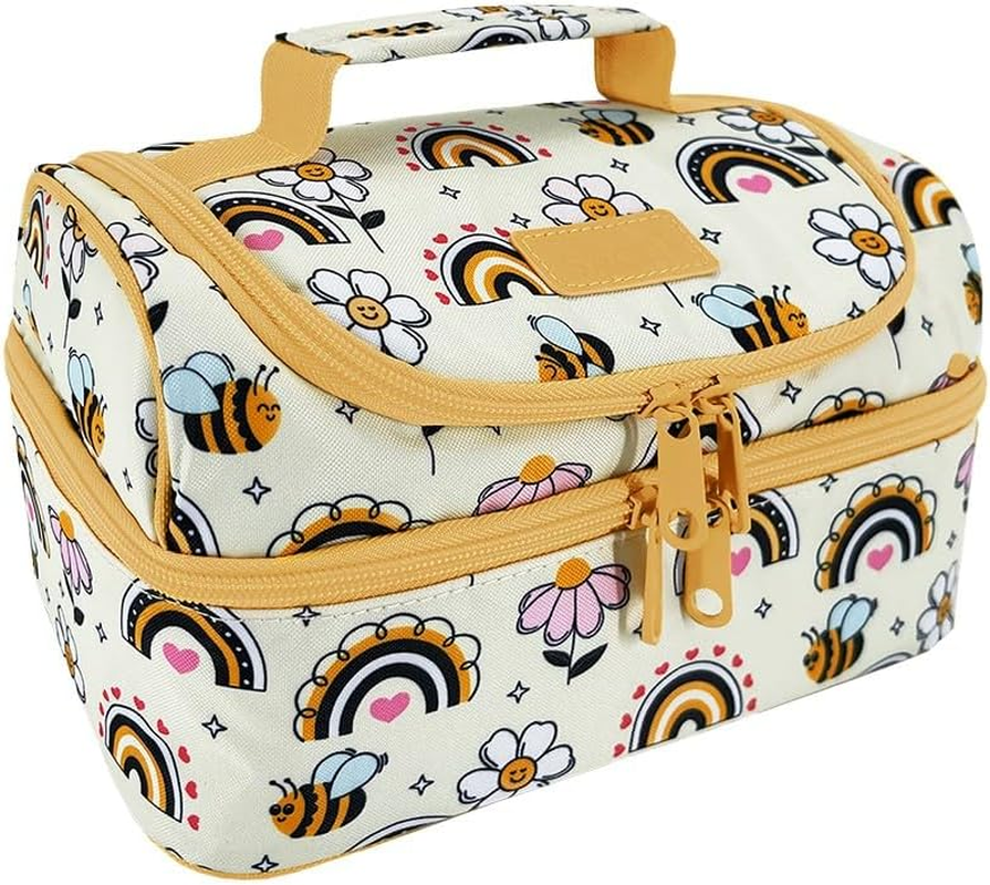 Sachi 'Style 235' Insulated Double Decker Lunch Bag - Busy Bees