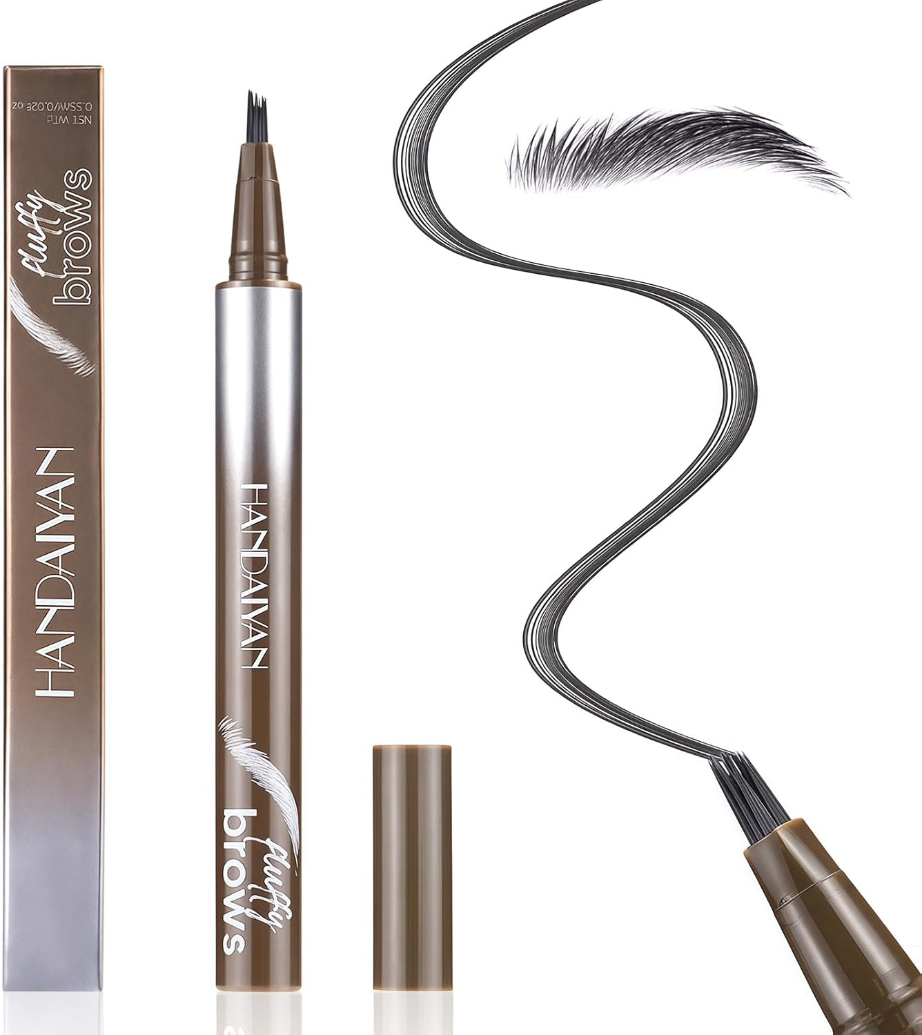 DAGEDA Liquid Eyebrow Pencil, Micro-Fork Tip Applicator Eyebrow Pen, Waterproof Eyebrow Pencils for Women, Natural Looking Wild Eyebrow Long-Lasting Eye Makeup,Taupe