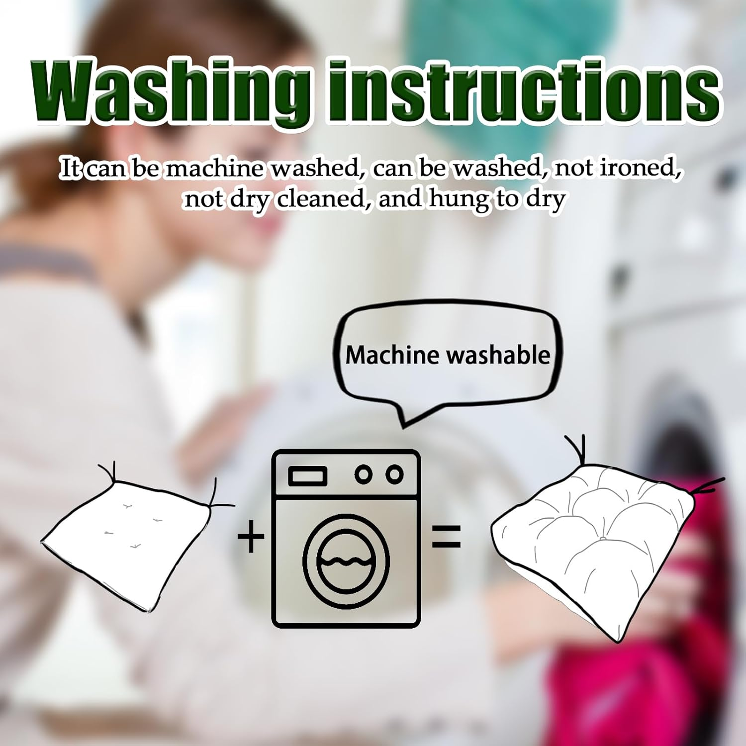 General Comfortable Seat Cushion Outdoor Indoor Cushion Square Soft Chair Cushion Home Decoration 40X40 Cm Suitable for Home, Office, Car, Patio Furniture, Mint Green, Square Design image number 1